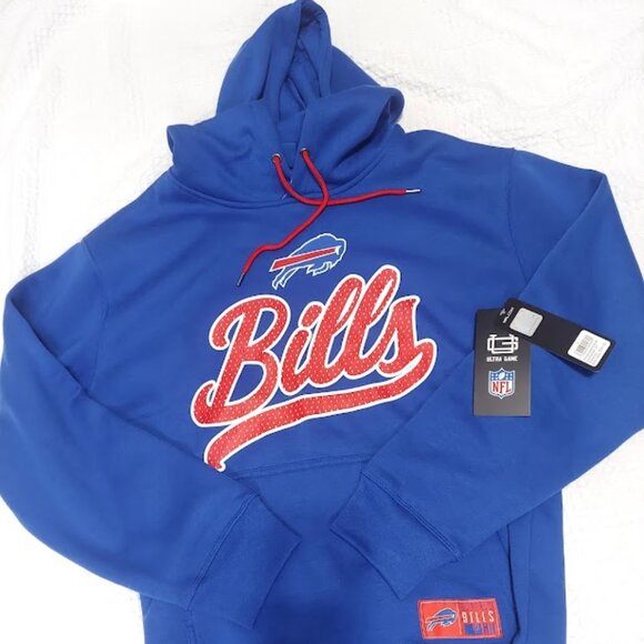 NFL Buffalo Bills Ultra Game Royal Blue Hoodie Med Team Apparel New MSRP $85 - Picture 1 of 11